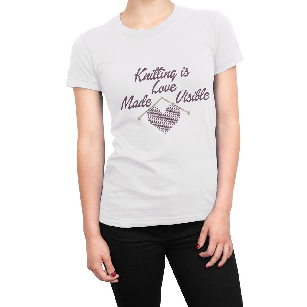 Knitting Is Love Made Visible - Women's Knitting T Shirt-WearBU.com