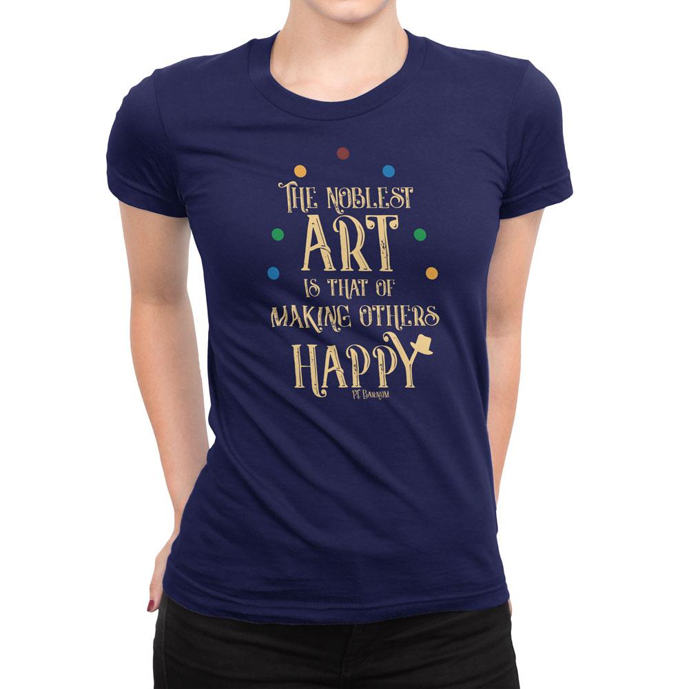 Art of Happiness - Women's Inspirational T Shirt-WearBU.com